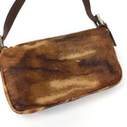 FENDI CALF HAIR BAGUETTE BAG