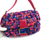 FENDI CROCHET BAGUETTE SHOULDER BAG