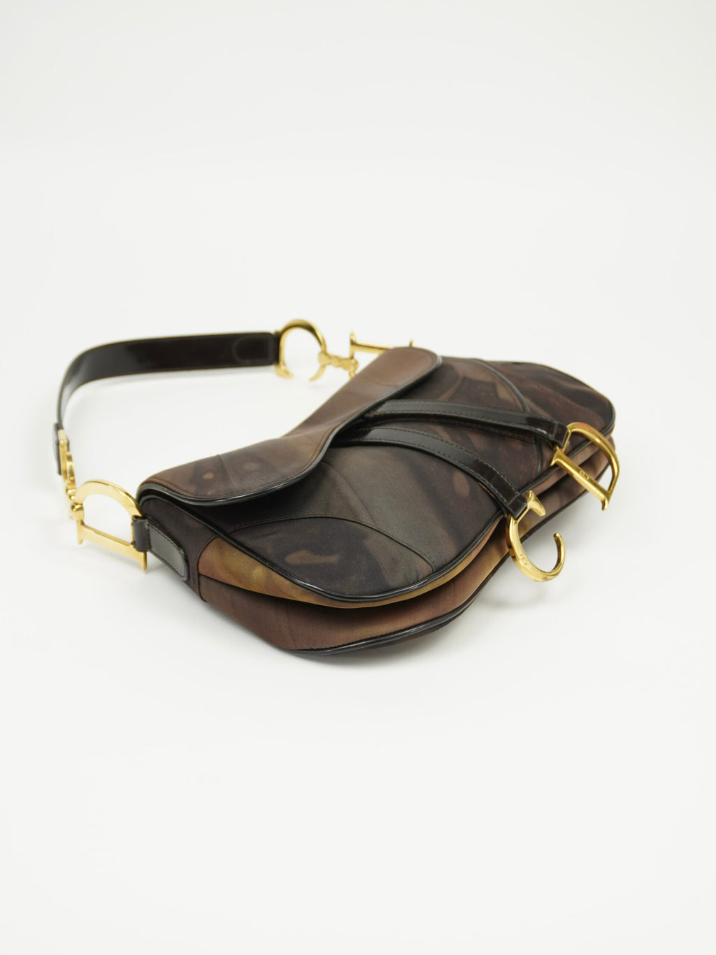 CHRISTIAN DIOR WATER COLOUR DOUBLE SADDLE BAG