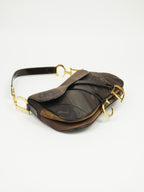 CHRISTIAN DIOR WATER COLOUR DOUBLE SADDLE BAG