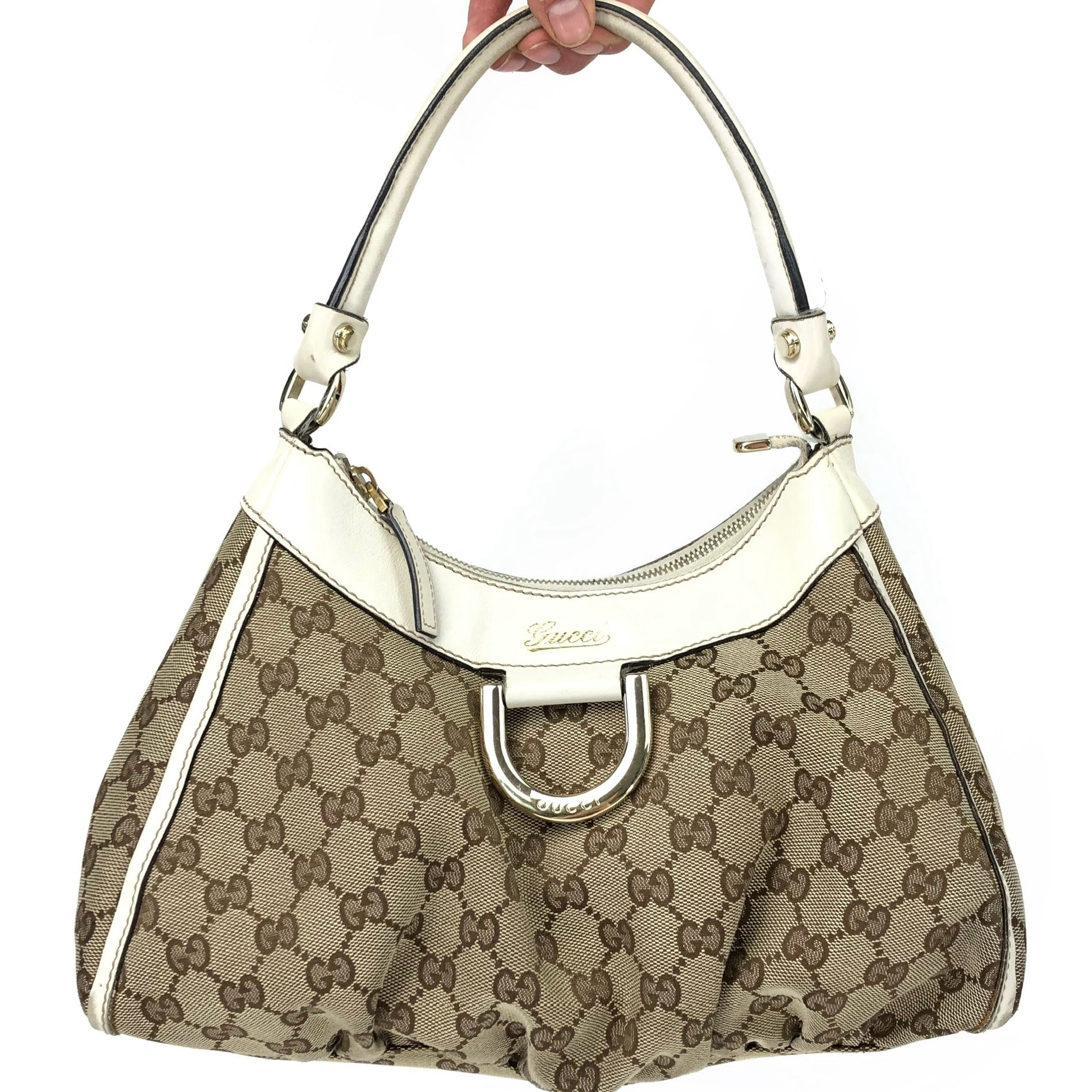 GUCCI ABBEY MONOGRAM SHOULDER BAG