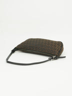 FENDI ZUCCA CRESCENT SHOULDER BAG