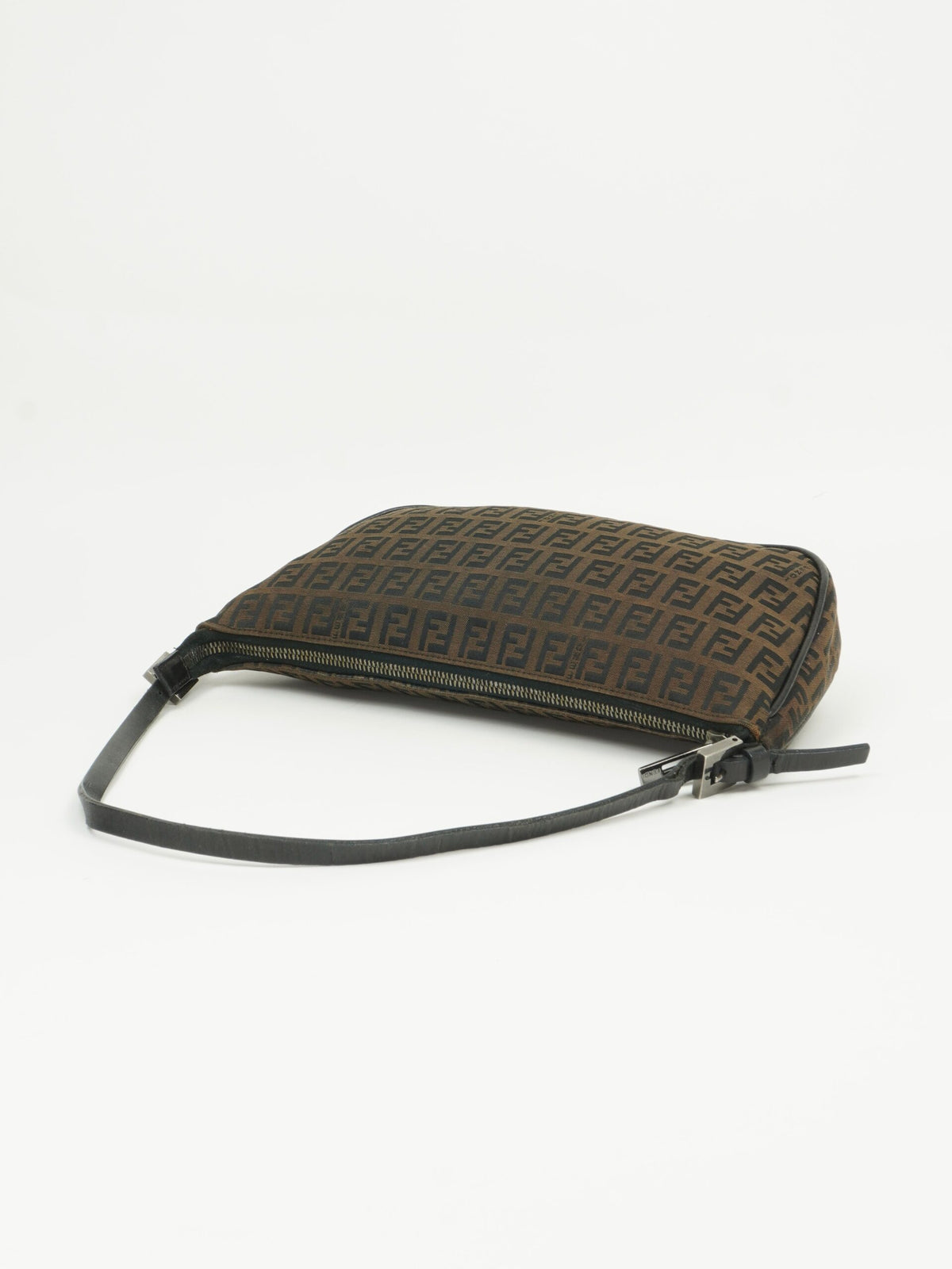 FENDI ZUCCA CRESCENT SHOULDER BAG