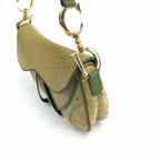CHRISTIAN DIOR OSTRICH LEATHER DOUBLE SADDLE BAG