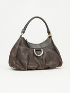 GUCCI MONOGRAM LEATHER ABBEY BAG