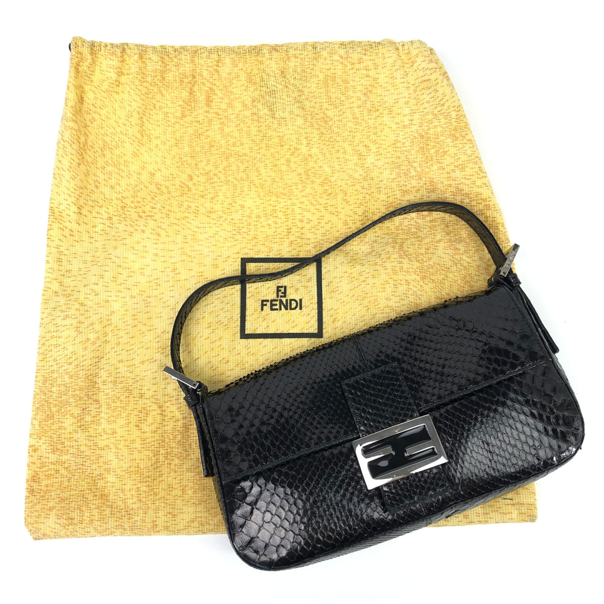FENDI PYTHON SNAKESKIN BAGUETTE BAG