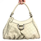 GUCCI ABBEY MONOGRAM LEATHER SHOULDER BAG