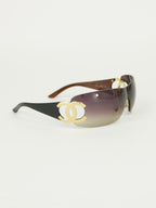 CHANEL RIMLESS CC LOGO SUNGLASSES