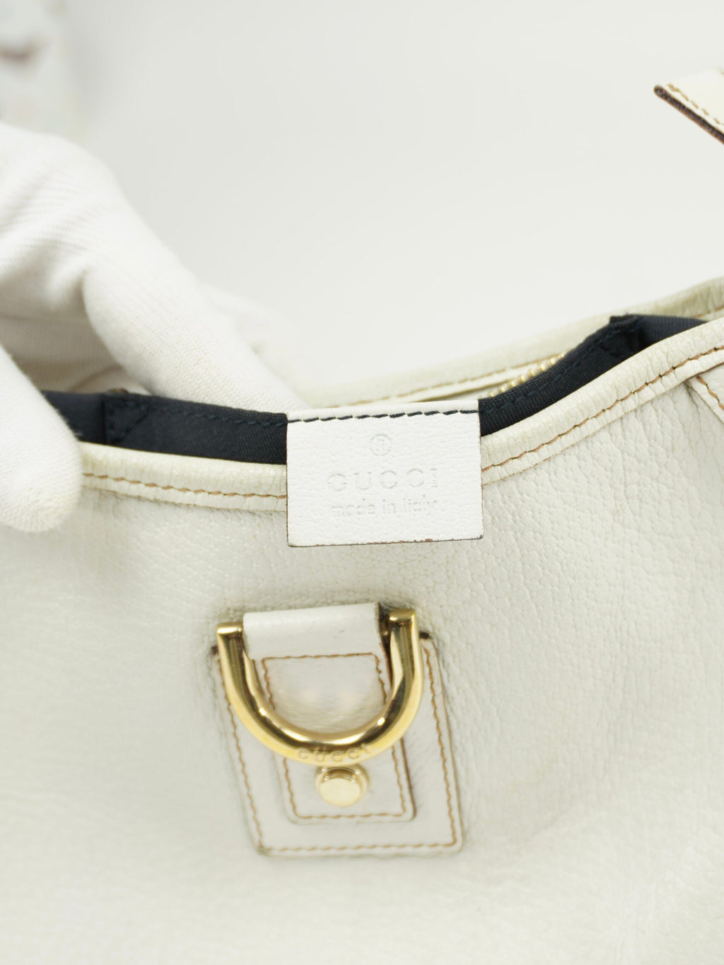 GUCCI LEATHER D RING BAG