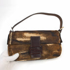 FENDI CALF HAIR BAGUETTE BAG