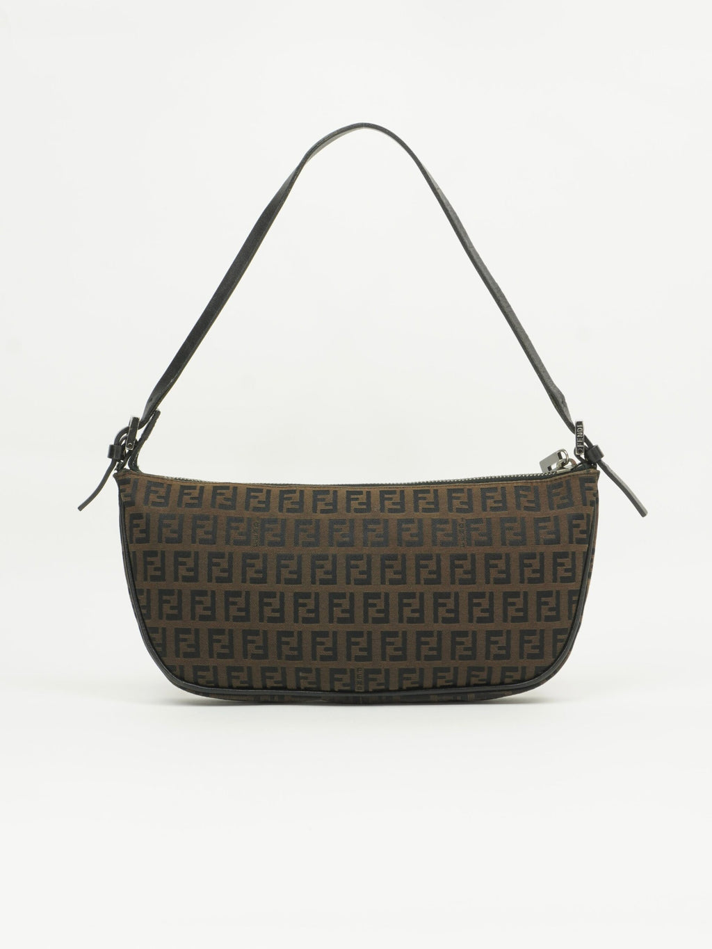 FENDI ZUCCA CRESCENT SHOULDER BAG