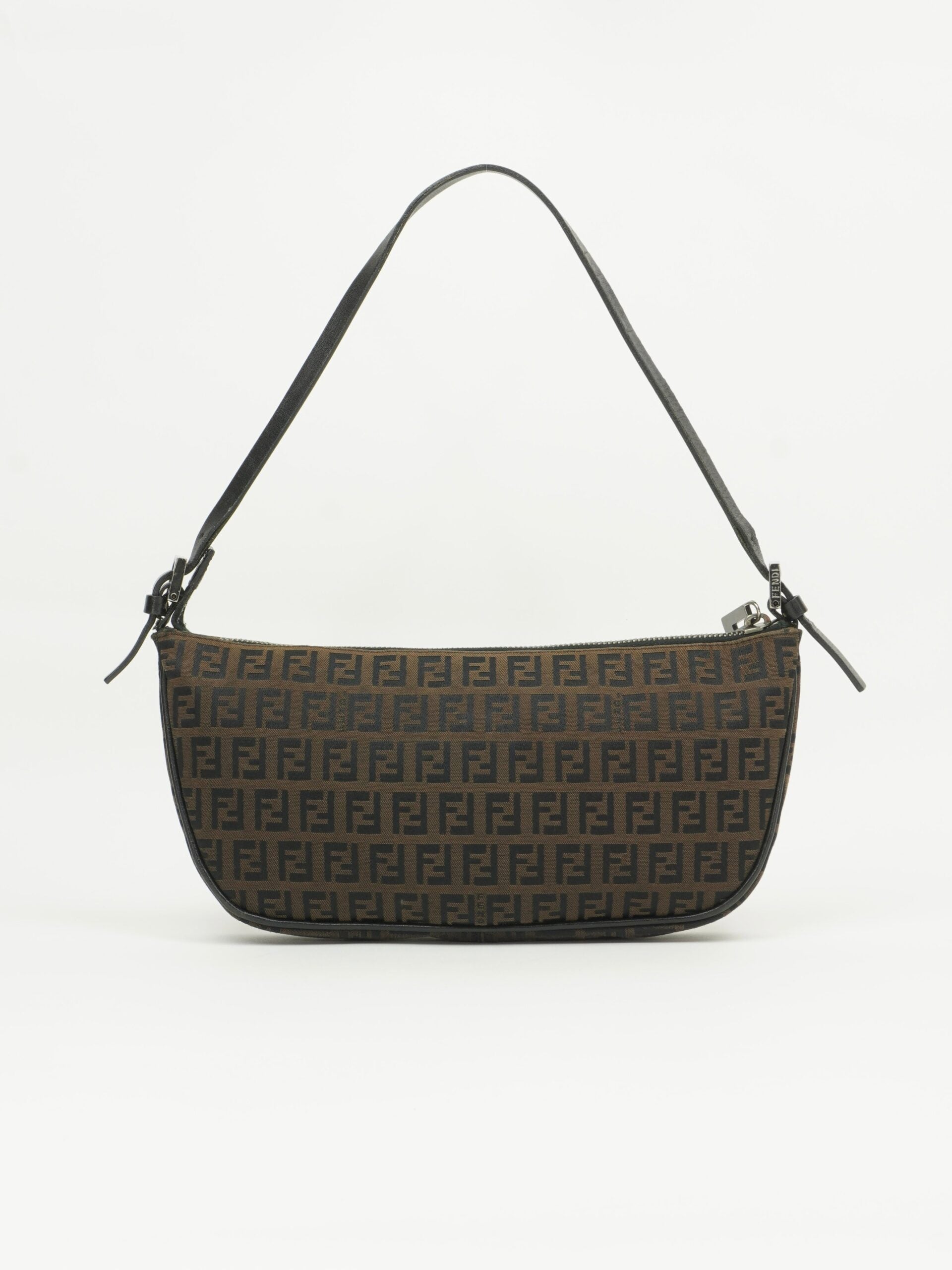 FENDI ZUCCA CRESCENT SHOULDER BAG