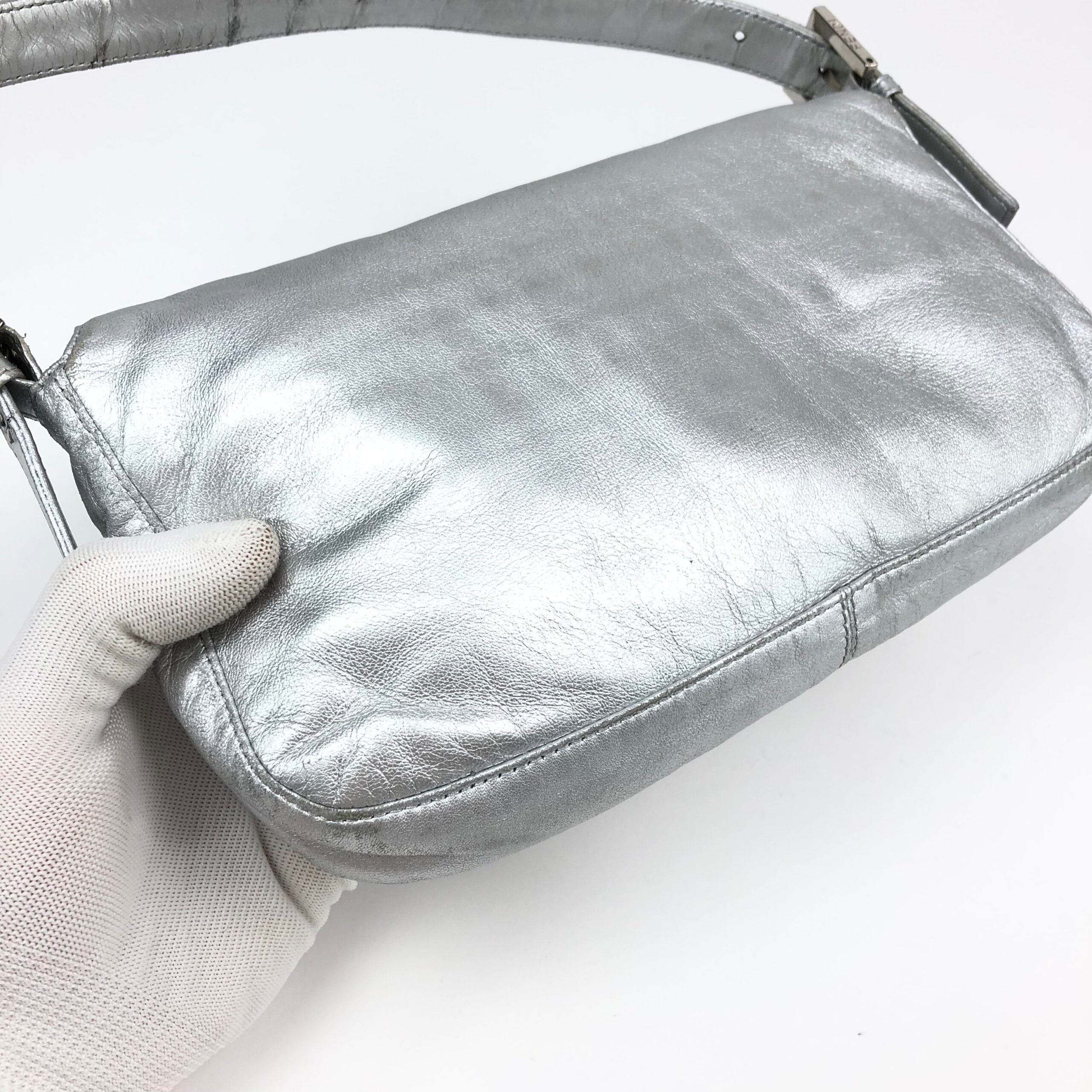 FENDI SILVER BAGUETTE BAG