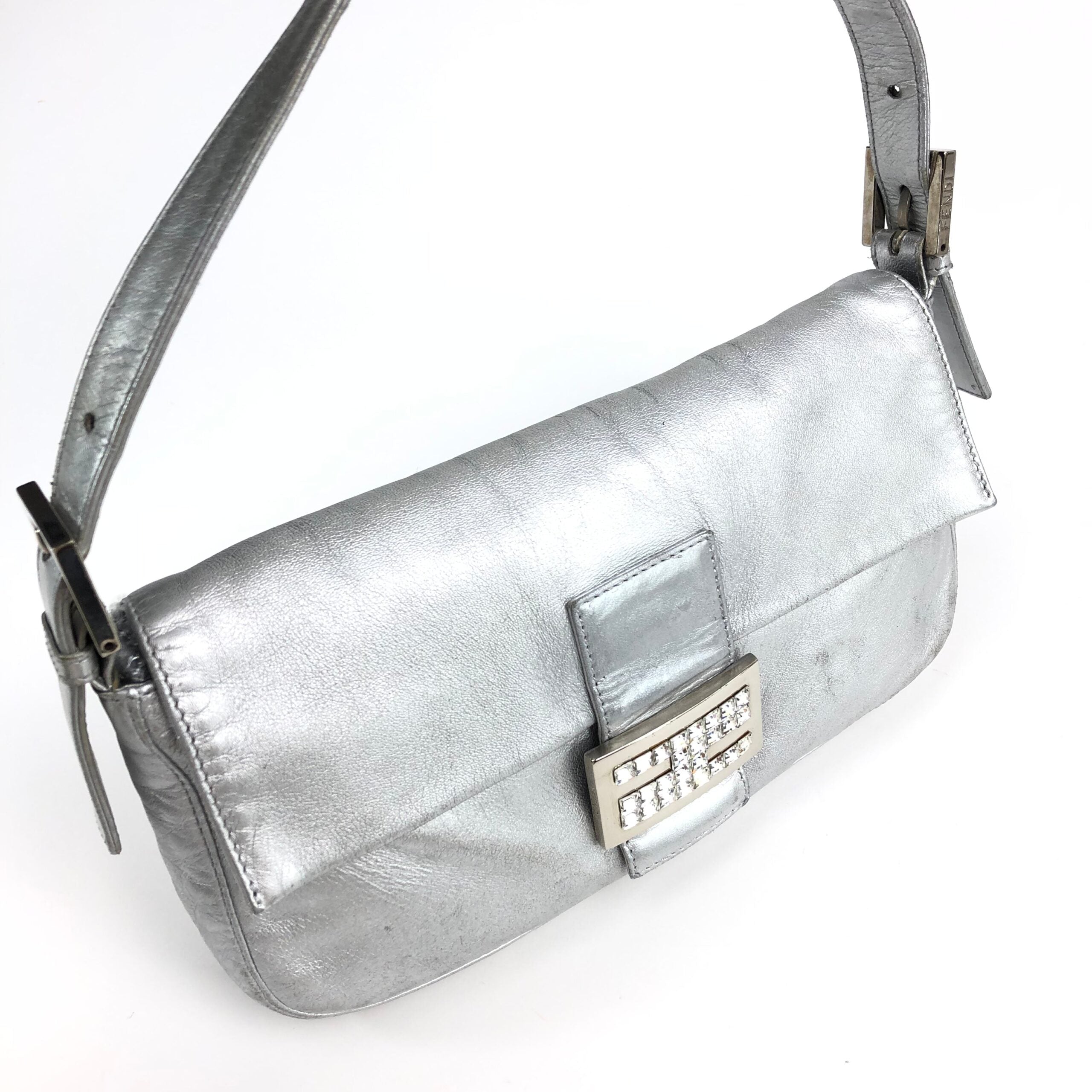 FENDI SILVER BAGUETTE BAG