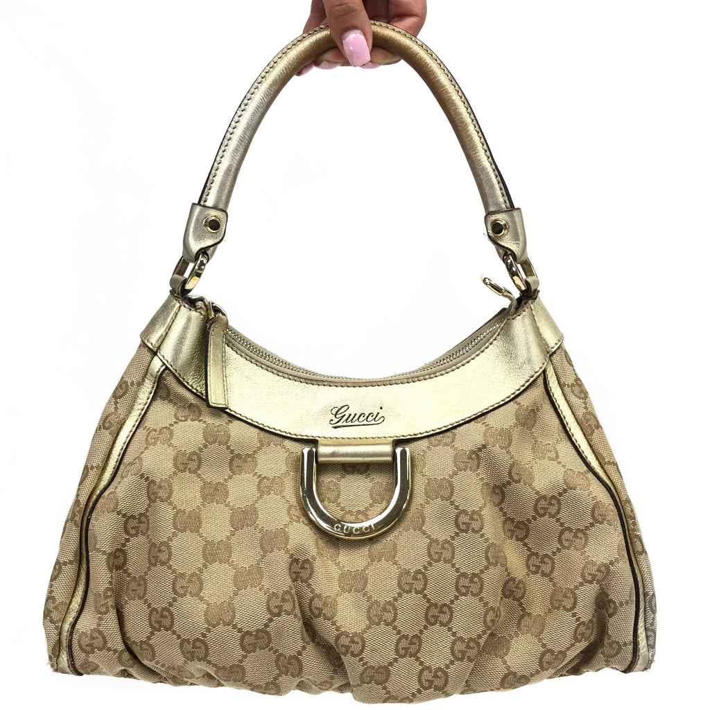 GUCCI ABBEY MONOGRAM SHOULDER BAG
