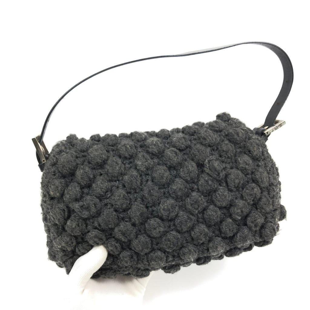 FENDI CASHMERE WOOL BAGUETTE SHOULDER BAG