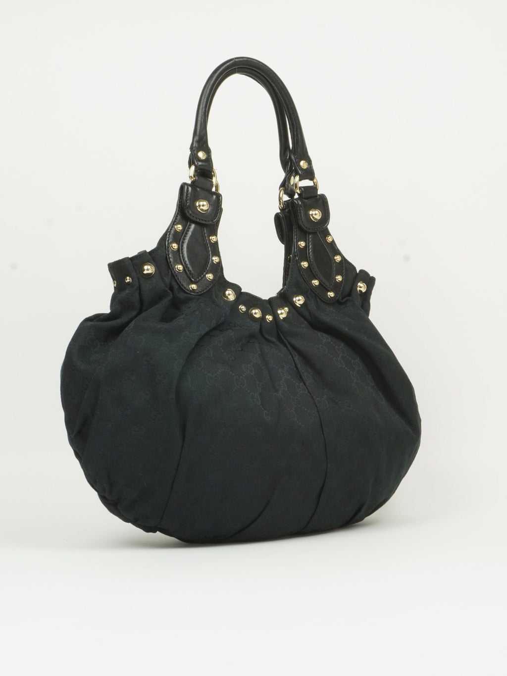GUCCI MONOGRAM STUDDED PELHAM BAG