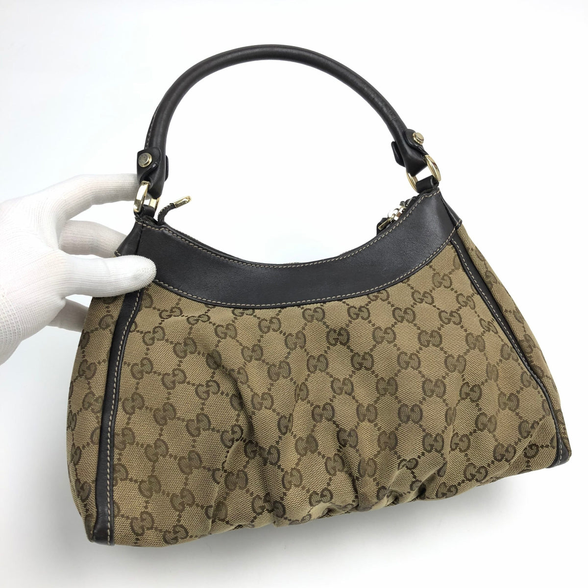 GUCCI ABBEY MONOGRAM SHOULDER BAG