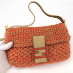 FENDI CROCHET BAGUETTE SHOULDER BAG