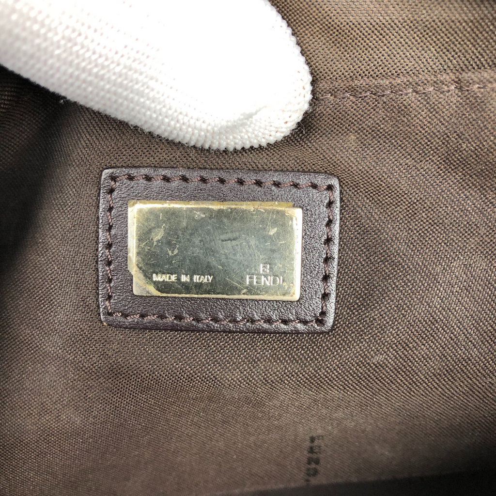 FENDI ZUCCA DENIM SHOULDER BAG