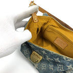 LOUIS VUITTON DENIM PLEATY SHOULDER BAG
