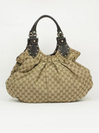 GUCCI MONOGRAM STUDDED PELHAM BAG