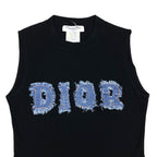 CHRISTIAN DIOR DENIM PRINT TOP