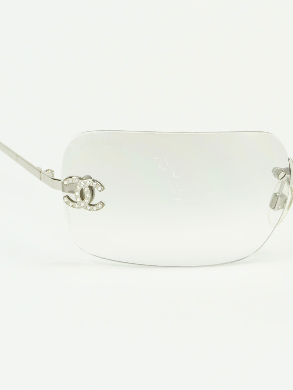 CHANEL RIMLESS RHINESTONE SUNGLASSES