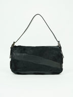 FENDI CALF HAIR AND LEATHER BAGUETTE