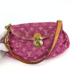 LOUIS VUITTON DENIM PLEATY SHOULDER BAG