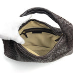 BOTTEGA VENETA BROWN INTRECCIATO SHOULDER BAG