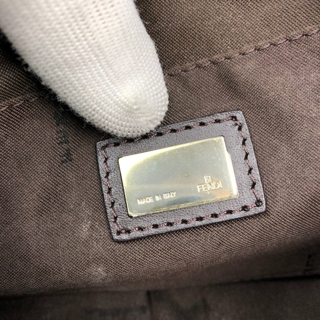 FENDI ZUCCA DENIM SHOULDER BAG