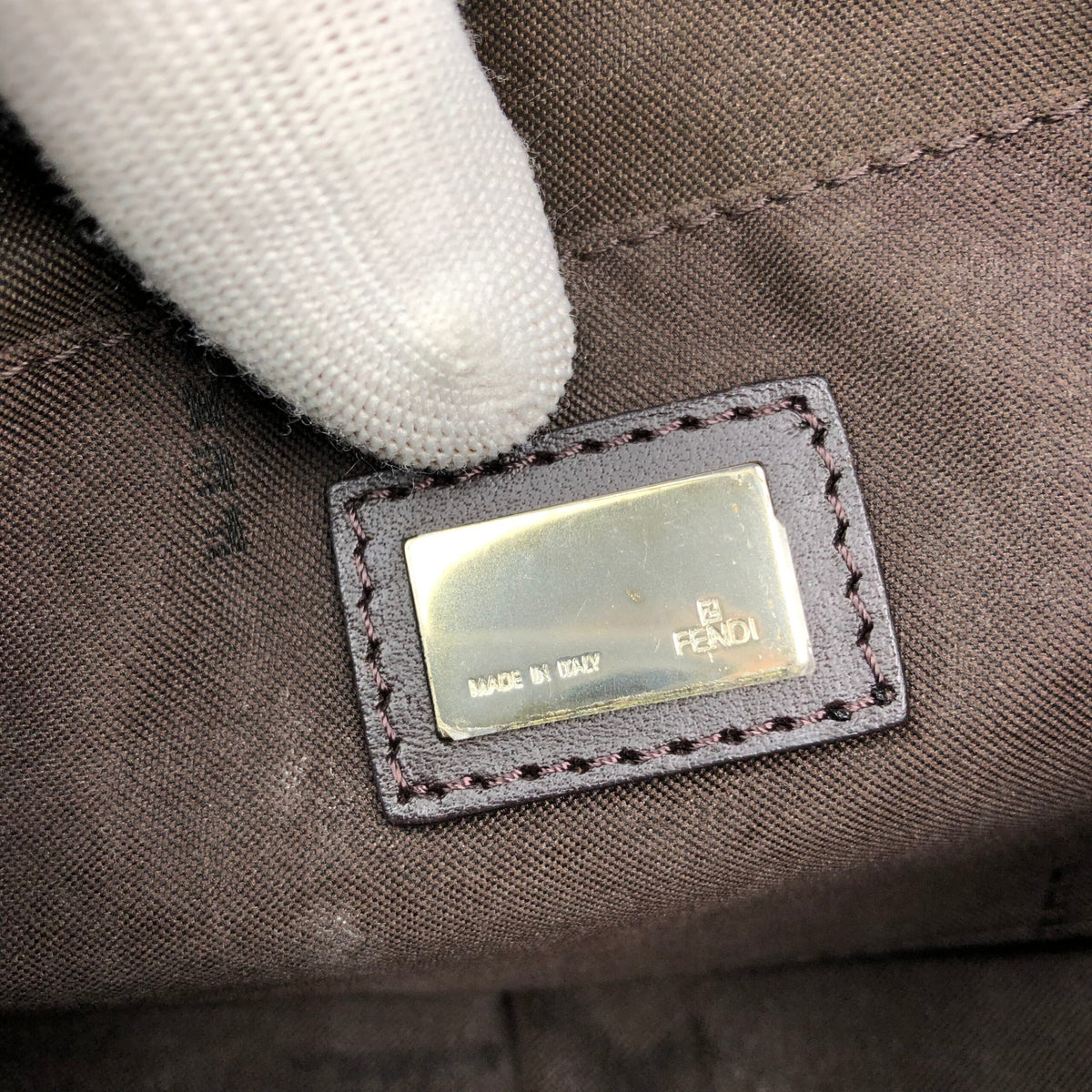 FENDI ZUCCA DENIM SHOULDER BAG