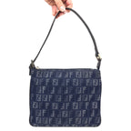 FENDI ZUCCA DENIM SHOULDER BAG