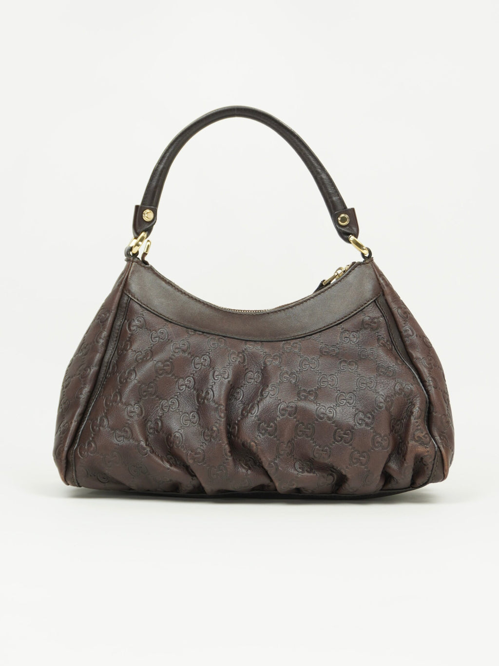 GUCCI MONOGRAM LEATHER ABBEY BAG