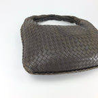 BOTTEGA VENETA BROWN INTRECCIATO SHOULDER BAG