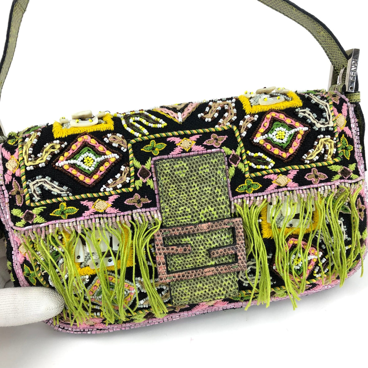 FENDI BEADED BAGUETTE BAG
