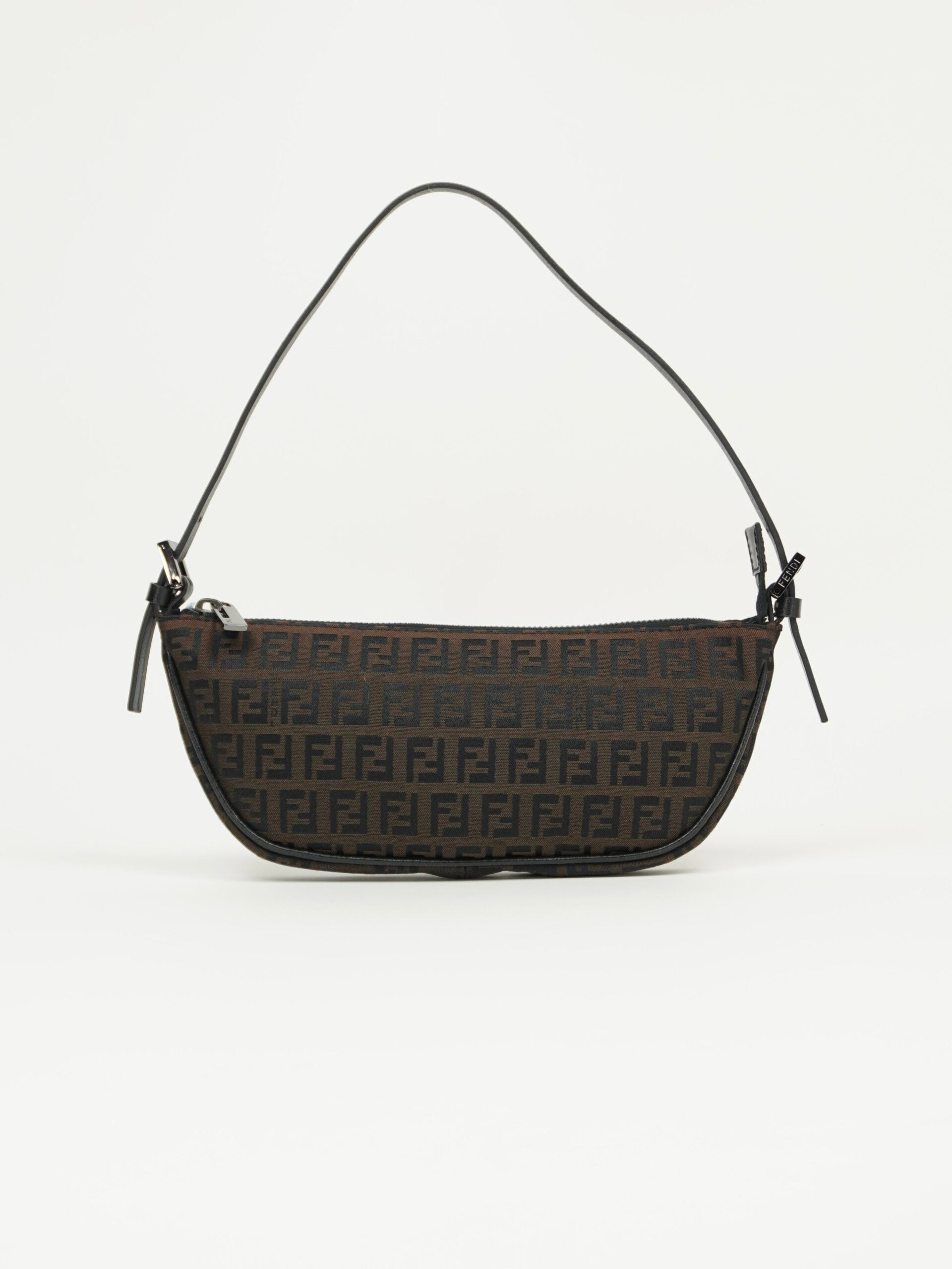 FENDI ZUCCA CRESCENT SHOULDER BAG