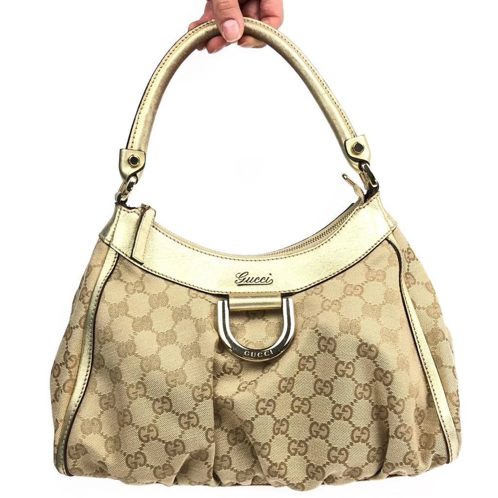 GUCCI ABBEY MONOGRAM SHOULDER BAG