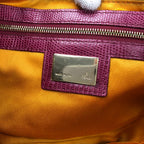 FENDI BEADED BAGUETTE BAG WITH EXOTIC LIZARD DETAILING