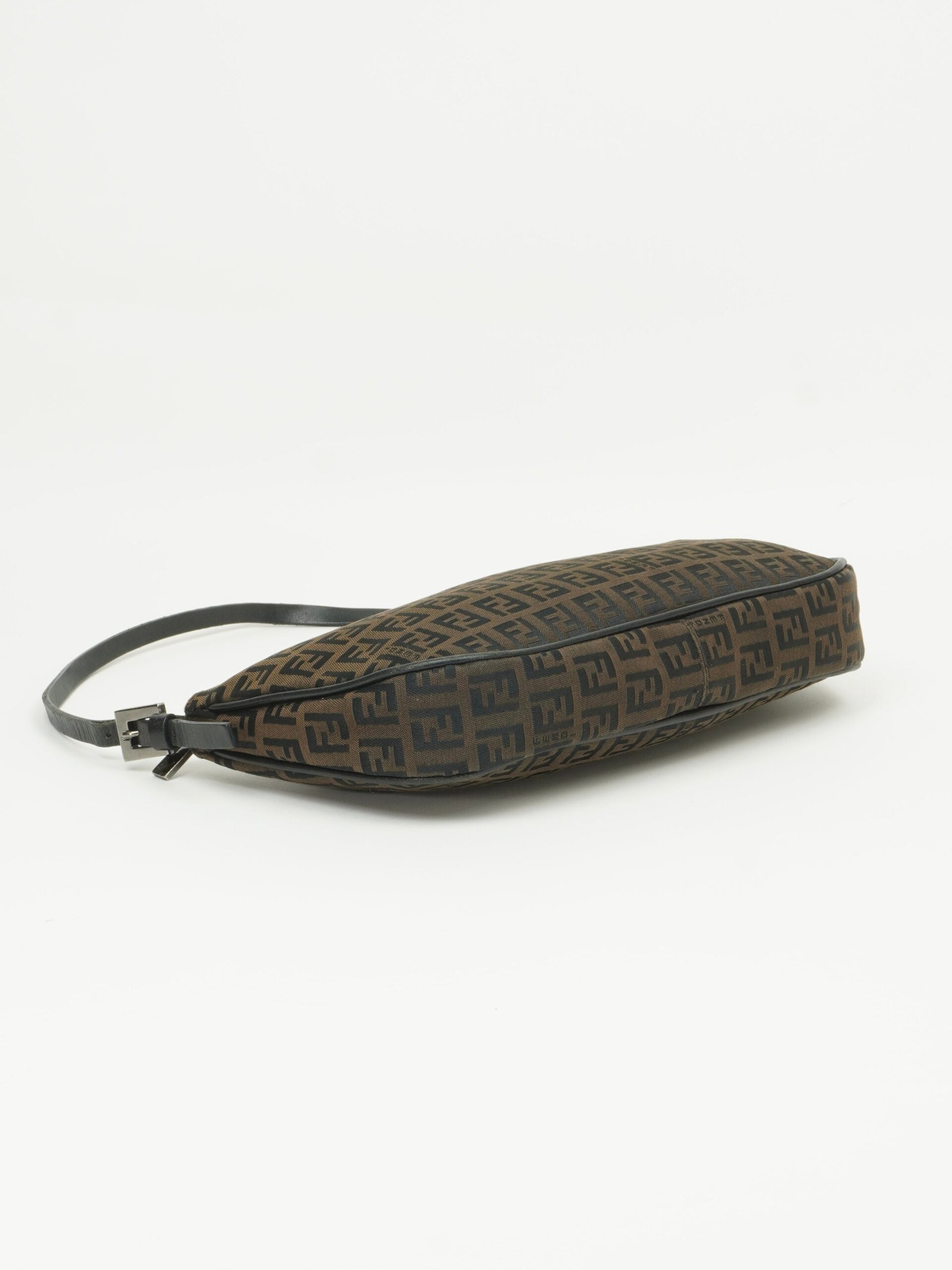 FENDI ZUCCA CRESCENT SHOULDER BAG