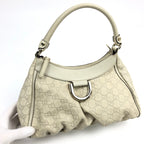 GUCCI ABBEY MONOGRAM LEATHER SHOULDER BAG