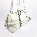 CHRISTIAN DIOR LEATHER BAG WITH SILVER HARDWARE