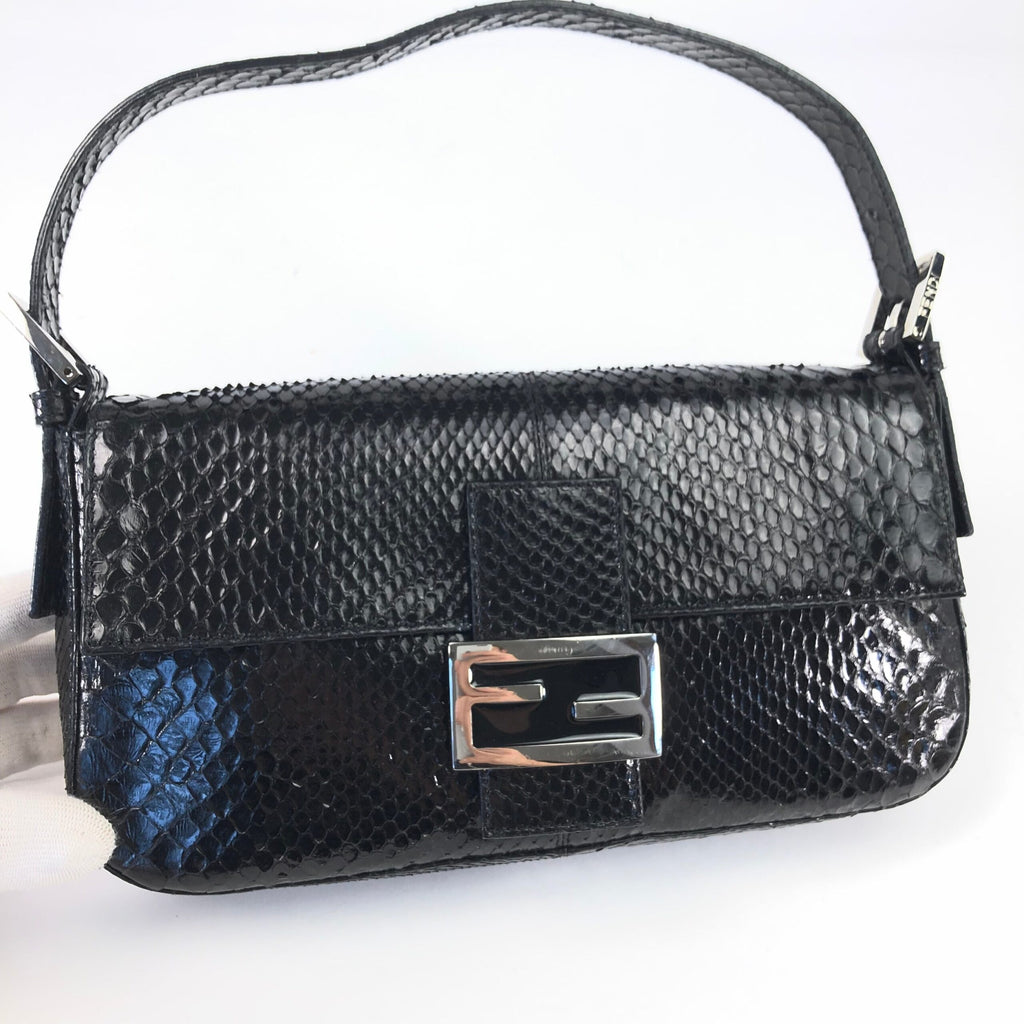 FENDI PYTHON SNAKESKIN BAGUETTE BAG