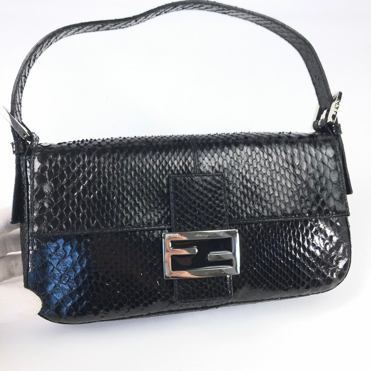 FENDI PYTHON SNAKESKIN BAGUETTE BAG