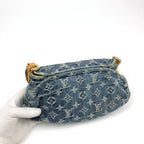LOUIS VUITTON DENIM PLEATY SHOULDER BAG