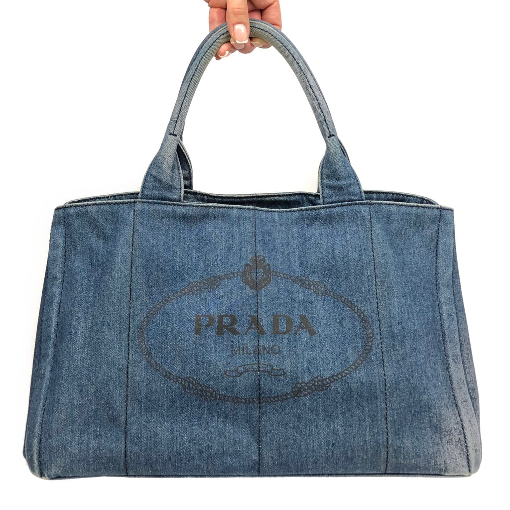 PRADA DENIM CANAPA BAG