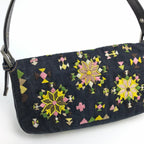 FENDI BEADED DENIM BAGUETTE
