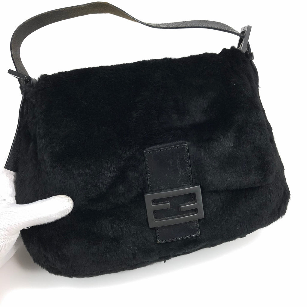 FENDI MINK FUR MAMA BAGUETTE SHOULDER BAG