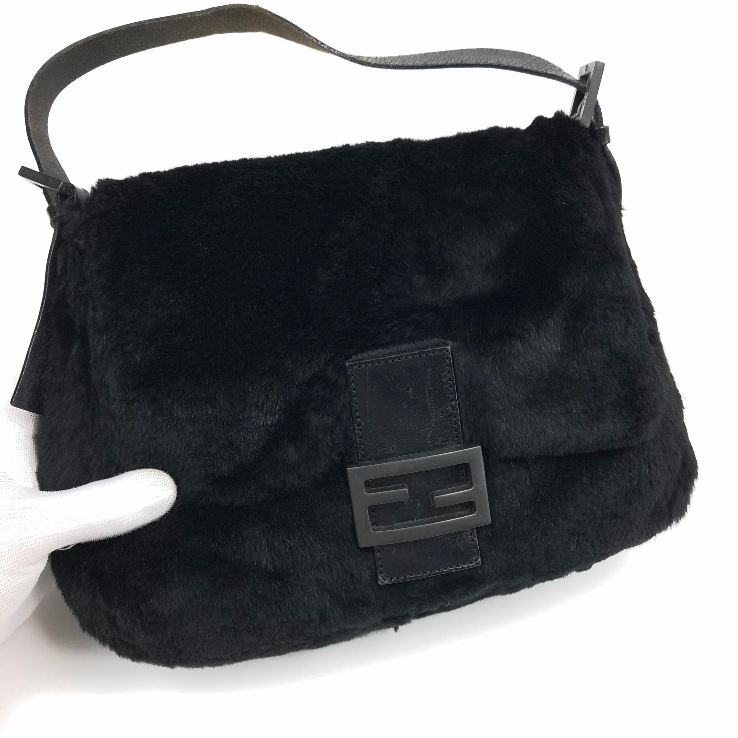 FENDI MINK FUR MAMA BAGUETTE SHOULDER BAG